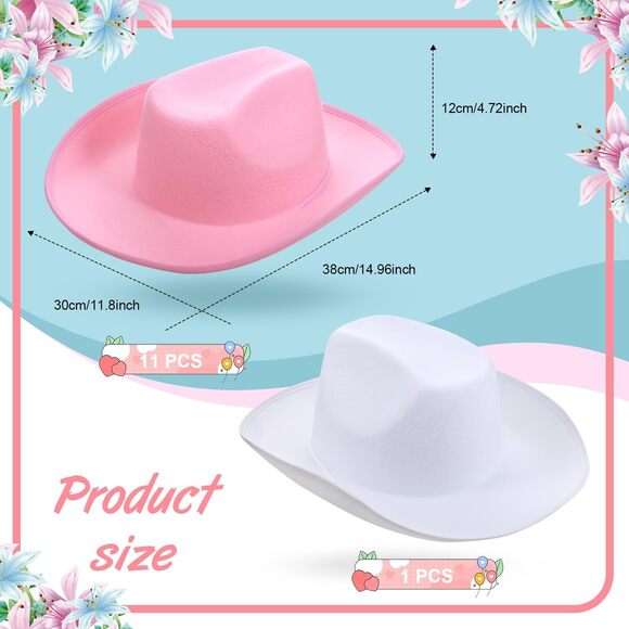 4779 12 Pieces Cowboy Hat Western With String Novelty Cowgirl main image 7